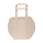 Sac de sport en coton naturel OEKO-TEX avec longues anses couleur naturel première vue