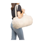 Sac de sport en coton naturel OEKO-TEX avec longues anses dixième vue