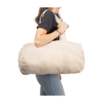 Sac de sport en coton naturel OEKO-TEX avec longues anses neuvième vue