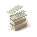 Lunch box empilable à deux niveaux avec set de couverts 2,2 L huitième vue