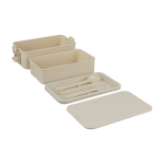 Lunch box empilable à deux niveaux avec set de couverts 2,2 L neuvième vue