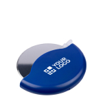 Coupe-pizza avec étui amovible et lame en acier inoxydable couleur bleu avec zone d'impression