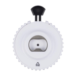 Dés mécaniques en plastique avec décapsuleur et bouton-poussoir. troisième vue