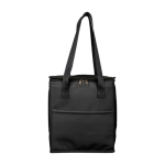 Sac isotherme en similicuir avec anses longues et poche avant 9 L couleur noir première vue