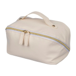 Trousse de toilette en PU avec grand compartiment et anse de transport première vue