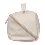 Trousse de toilette en PU avec grand compartiment et anse de transport troisième vue