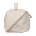 Trousse de toilette en PU avec grand compartiment et anse de transport cinquième vue