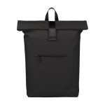 Sac à dos roll-top en cuir synthétique pour ordinateur portable 16'' couleur noir première vue