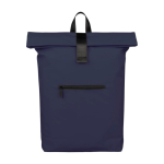 Sac à dos roll-top en cuir synthétique pour ordinateur portable 16'' couleur bleu ultramarine première vue