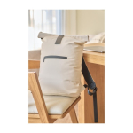 Sac à dos roll-top en cuir synthétique pour ordinateur portable 16'' douxième vue