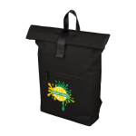 Sac à dos roll-top en cuir synthétique pour ordinateur portable 16'' deuxième vue