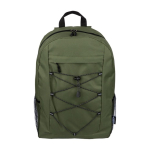 Sac à dos de sport avec bandes élastiques et poches latérales en filet couleur vert première vue