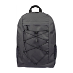 Sac à dos de sport avec bandes élastiques et poches latérales en filet couleur gris foncé première vue