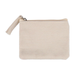 Porte-monnaie en velours personnalisable avec fermeture éclair deuxième vue