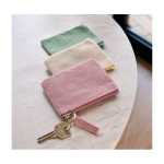 Porte-monnaie en velours personnalisable avec fermeture éclair cinquième vue