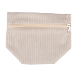 Trousse en velours côtelé à personnaliser, avec fermeture éclair couleur beige première vue