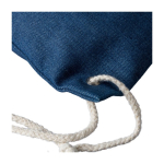 Sac à dos et sac en denim recyclé avec cordons couleur naturelle dixième vue