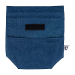 Sac isotherme enroulable en denim recyclé avec fermeture velcro couleur bleu jean première vue