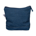 Trousse en denim recyclé avec compartiment unique quatrième vue