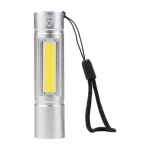 Lampe de poche en aluminium rechargeable avec dragonne et 3 modes couleur argenté première vue