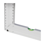 Équerre en aluminium avec niveau à bulle à la base et règle de 30 cm cinquième vue