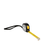 Mètre ruban magnétique avec ruban métallique et dragonne 3 m couleur noir avec zone d'impression