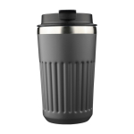 Mug à emporter en acier inoxydable recyclé, double paroi 400 ml couleur gris foncé première vue