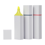 Surligneur en plastique avec corps blanc et détail en couleur cinquième vue