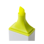 Surligneur en plastique avec corps blanc et détail en couleur septième vue