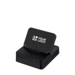 Station de charge 3 en 1 avec haut-parleur et support 1 200 mAh couleur noir avec zone d'impression