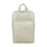 Sac à dos en polyester recyclé pour PC avec poignées supérieures 16’’ couleur beige première vue