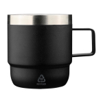 Tasse en inox à double paroi avec intérieur en céramique 180 ml couleur noir première vue