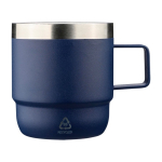 Tasse en inox à double paroi avec intérieur en céramique 180 ml couleur bleu première vue