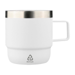Tasse en inox à double paroi avec intérieur en céramique 180 ml couleur blanc première vue