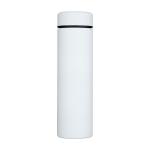 Thermos en acier inoxydable à double paroi avec filtre à thé 450 ml couleur blanc deuxième vue frontale