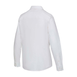 Chemise Oxford femme à manches longues, coupe droite Elevate couleur blanc troisième vue arrière