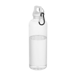 Gourde légère en plastique recyclé avec mousqueton 750 ml couleur blanc