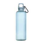 Gourde légère en plastique recyclé avec mousqueton 750 ml couleur turquoise deuxième vue frontale