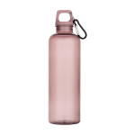 Gourde légère en plastique recyclé avec mousqueton 750 ml couleur rose clair  deuxième vue frontale