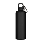 Gourde légère en plastique recyclé avec mousqueton 750 ml couleur noir deuxième vue frontale