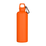 Gourde légère en plastique recyclé avec mousqueton 750 ml couleur orange deuxième vue frontale