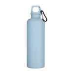Gourde légère en plastique recyclé avec mousqueton 750 ml couleur bleu ciel deuxième vue frontale