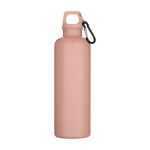 Gourde légère en plastique recyclé avec mousqueton 750 ml couleur rose clair  deuxième vue frontale