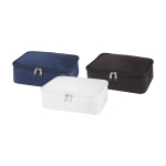 Trousse organisatrice de maquillage en polyester recyclé couleur bleu marine deuxième vue en couleurs