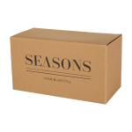 Plateau élégant en bois avec 2 verres, finition mate 200 ml couleur bleu bondi deuxième vue avec boîte