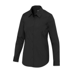 Chemise en popeline pour femme, coupe droite 133 g/m² Elevate couleur noir