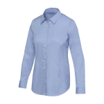Chemise femme en sergé de coton à manches longues 185 g/m² Elevate couleur bleu ciel