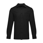 Chemise unisexe en velours à la coupe droite 252 g/m² Elevate couleur noir deuxième vue frontale