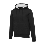 Sweat unisexe, coton recyclé et polyester avec doublure sherpa Elevate couleur noir