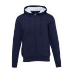 Sweat unisexe, coton recyclé et polyester avec doublure sherpa Elevate couleur bleu marine deuxième vue frontale